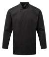 PR901 Premier Essential Long Sleeve Chef's Jacket Black colour image
